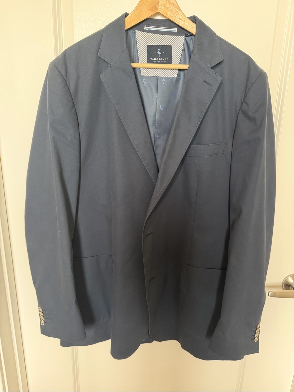 Tailorbyrd Men's Navy Blazer - Classic Single-Breasted Sport Coat